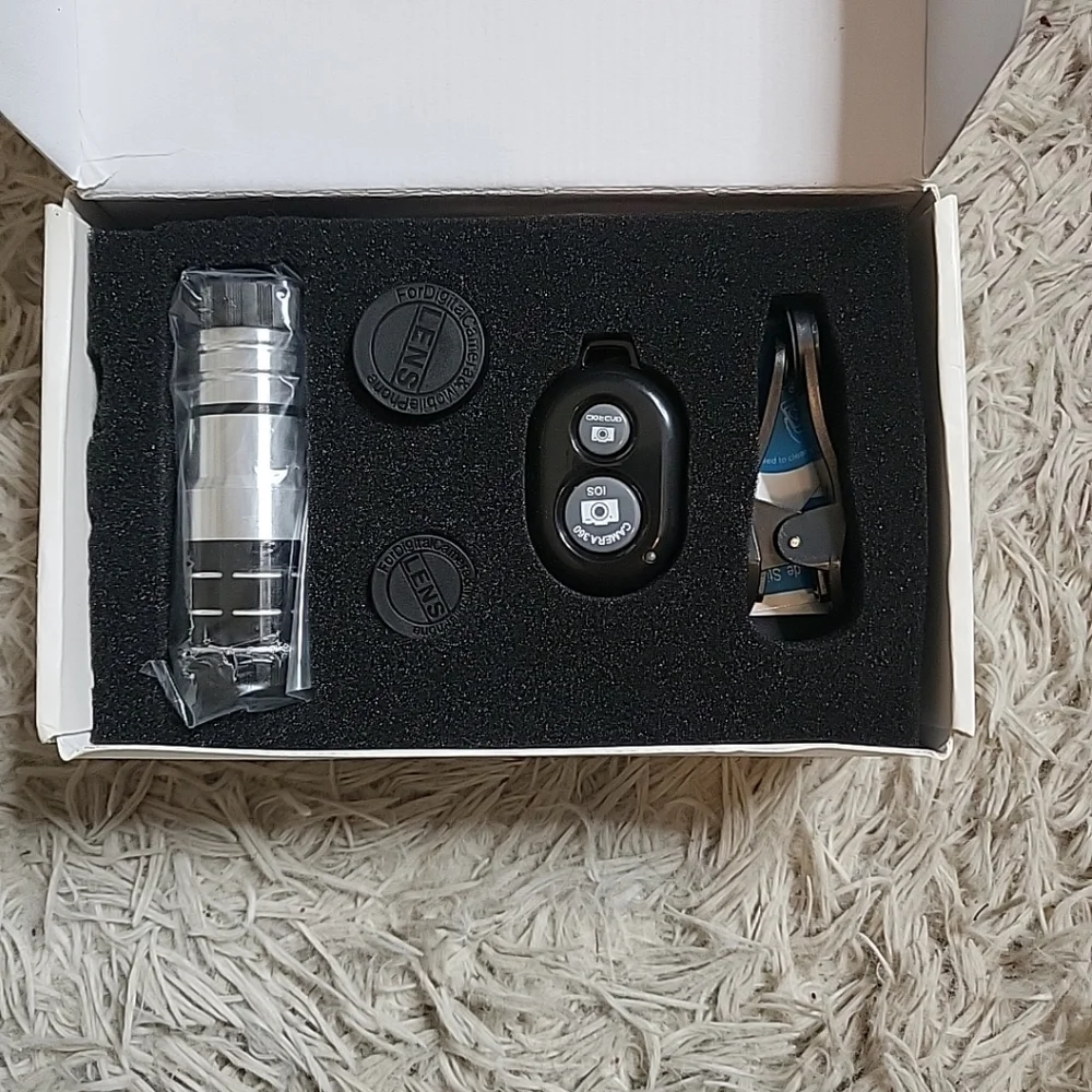 Cell Phone Camera Lens Wide Angle & Macro + Fisheye + Telephoto Lens Mini Tripod